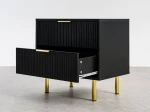 Comodino 2S 60x39 cm Riff nero