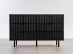 Cassettiera 6S 118x39 cm Riff nero