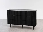 Cassettiera 6S 118x39 cm Riff nero