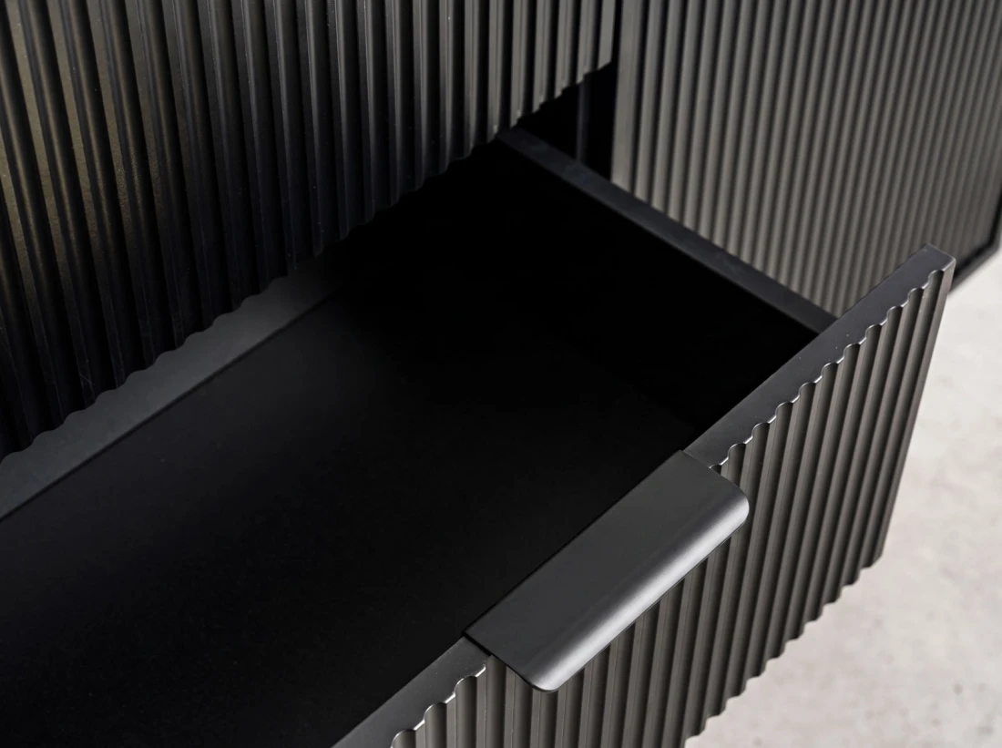 Cassettiera 6S 118x39 cm Riff nero