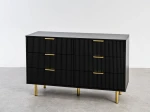 Cassettiera 6S 118x39 cm Riff nero