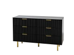 Cassettiera 6S 118x39 cm Riff nero