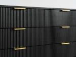 Cassettiera 6S 118x39 cm Riff nero