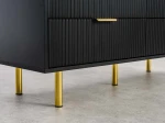 Cassettiera 6S 118x39 cm Riff nero