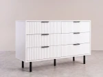 Cassettiera 6S 118x39 cm Riff bianco