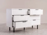 Cassettiera 6S 118x39 cm Riff bianco