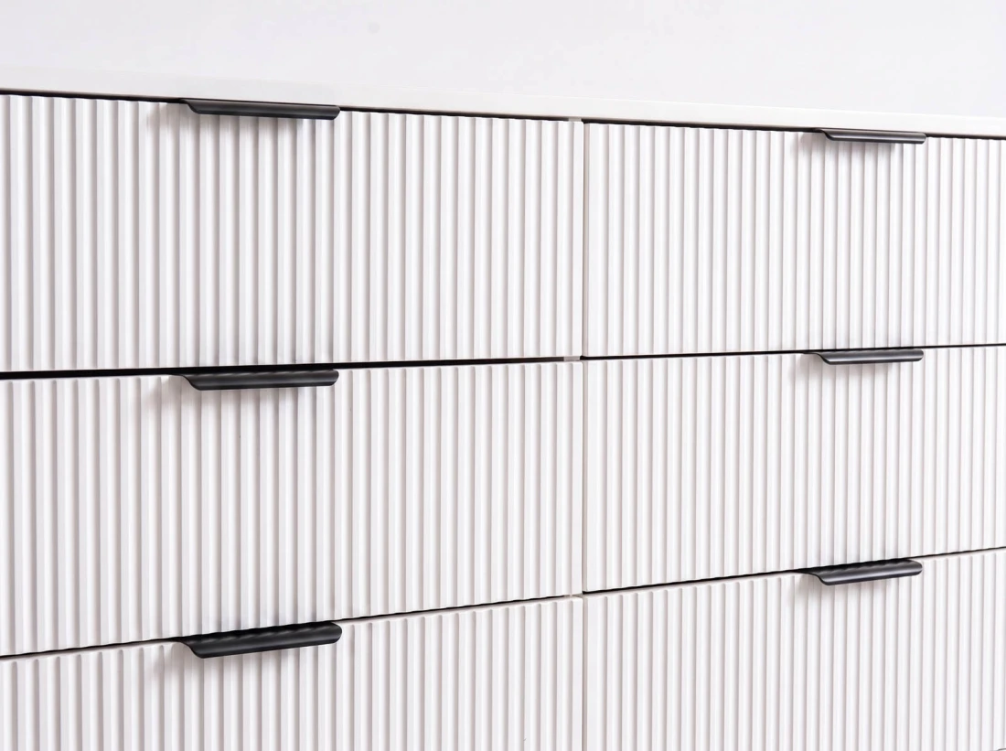 Cassettiera 6S 118x39 cm Riff bianco