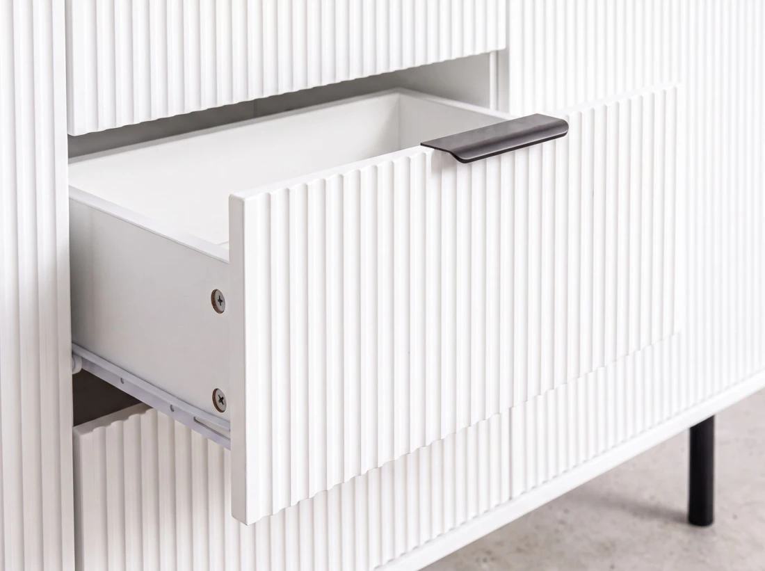 Cassettiera 6S 118x39 cm Riff bianco