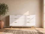 Cassettiera 6S 118x39 cm Riff bianco