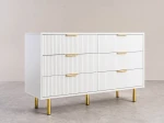 Cassettiera 6S 118x39 cm Riff bianco