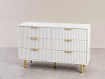 Cassettiera 6S 118x39 cm Riff bianco