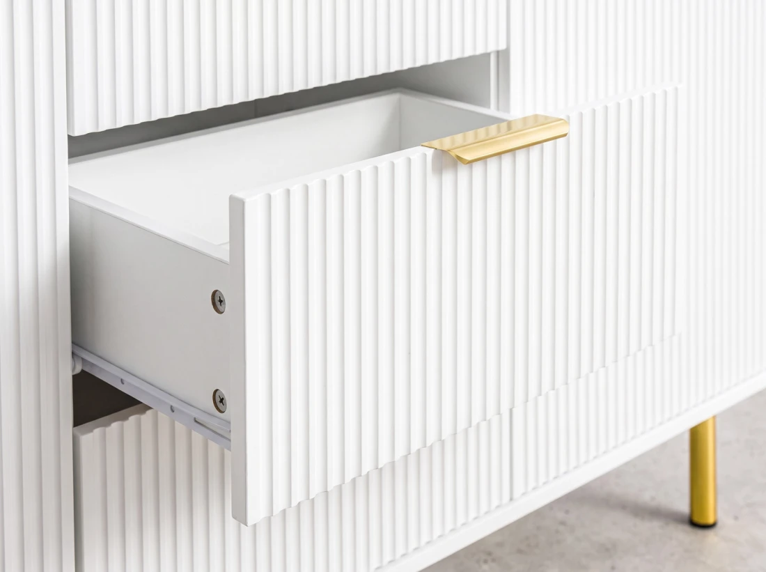 Cassettiera 6S 118x39 cm Riff bianco