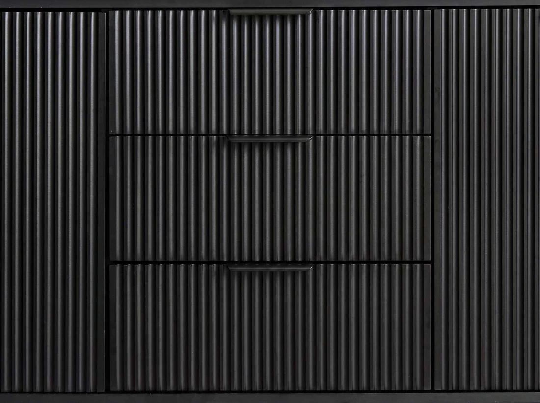 Cassettiera con cassetti e ante 3S2D 140 cm Riff nero