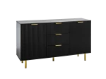 Cassettiera con cassetti e ante 3S2D 140 cm Riff nero