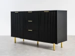 Cassettiera con cassetti e ante 3S2D 140 cm Riff nero