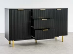 Cassettiera con cassetti e ante 3S2D 140 cm Riff nero