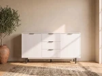 Cassettiera con cassetti e ante 3S2D 140 cm Riff bianco