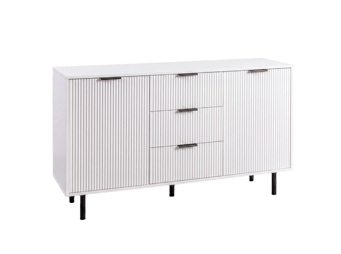 Cassettiera con cassetti e ante 3S2D 140 cm Riff bianco