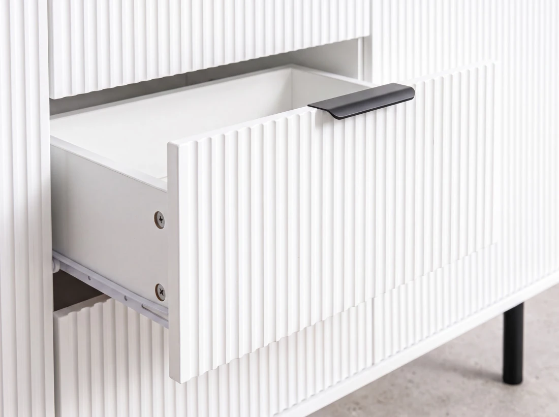 Cassettiera con cassetti e ante 3S2D 140 cm Riff bianco