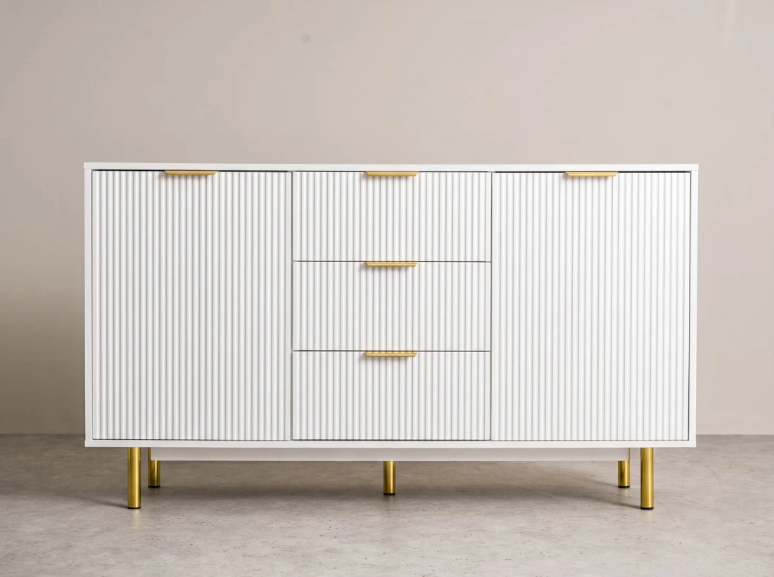 Cassettiera con cassetti e ante 3S2D 140 cm Riff bianco