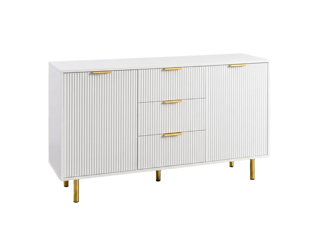 Cassettiera con cassetti e ante 3S2D 140 cm Riff bianco