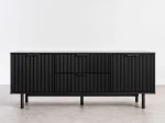 Armadio RTV 140 cm con cassetti e ante Riff nero