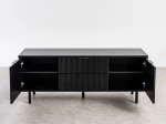 Armadio RTV 140 cm con cassetti e ante Riff nero