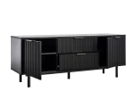 Armadio RTV 140 cm con cassetti e ante Riff nero