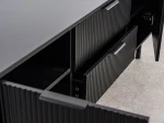 Armadio RTV 140 cm con cassetti e ante Riff nero