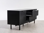 Armadio RTV 140 cm con cassetti e ante Riff nero