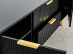 Armadio RTV 140 cm con cassetti e ante Riff nero