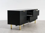 Armadio RTV 140 cm con cassetti e ante Riff nero