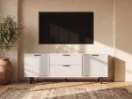Armadio RTV 140 cm con cassetti e ante Riff bianco