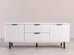 Armadio RTV 140 cm con cassetti e ante Riff bianco