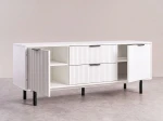 Armadio RTV 140 cm con cassetti e ante Riff bianco