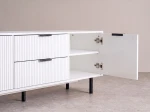 Armadio RTV 140 cm con cassetti e ante Riff bianco