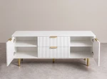 Armadio RTV 140 cm con cassetti e ante Riff bianco