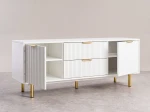 Armadio RTV 140 cm con cassetti e ante Riff bianco