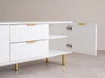 Armadio RTV 140 cm con cassetti e ante Riff bianco