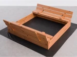 Sabbiera in legno con coperchio 120×120 cm – impregnata