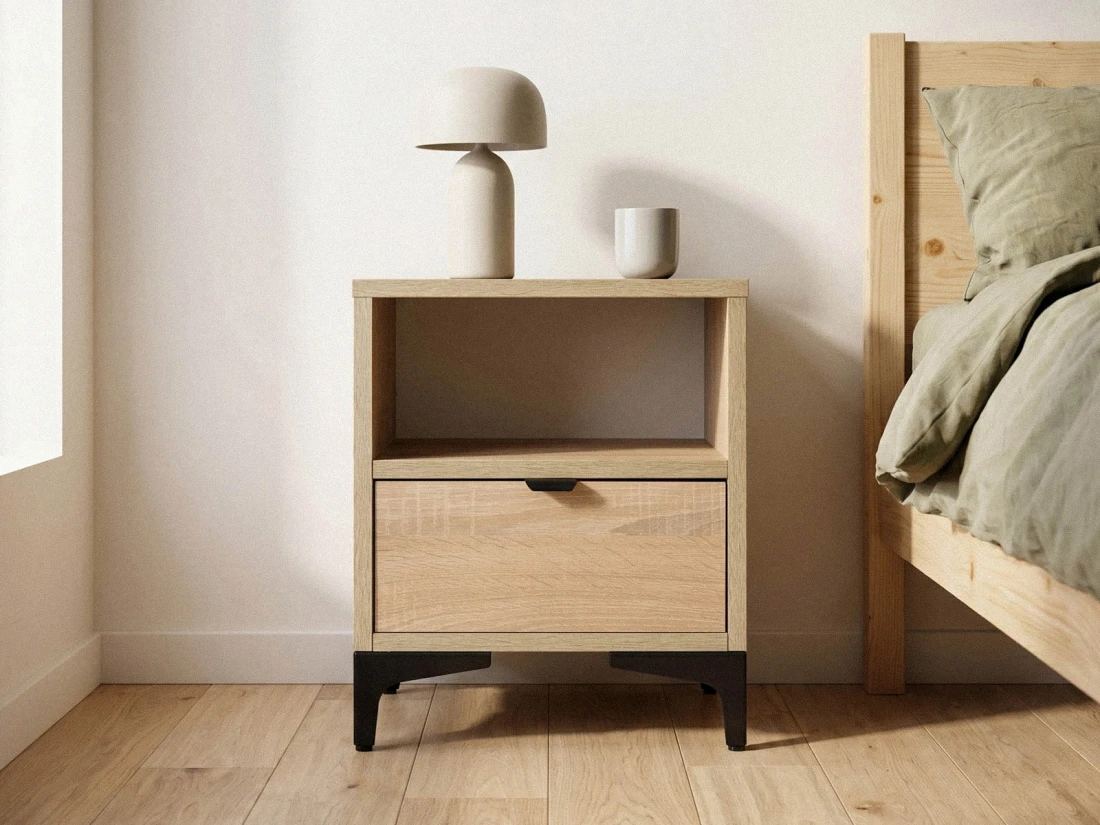 Comodino 38x47 cm Nobio rovere di sonoma