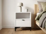 Comodino 38x47 cm Nobio bianco