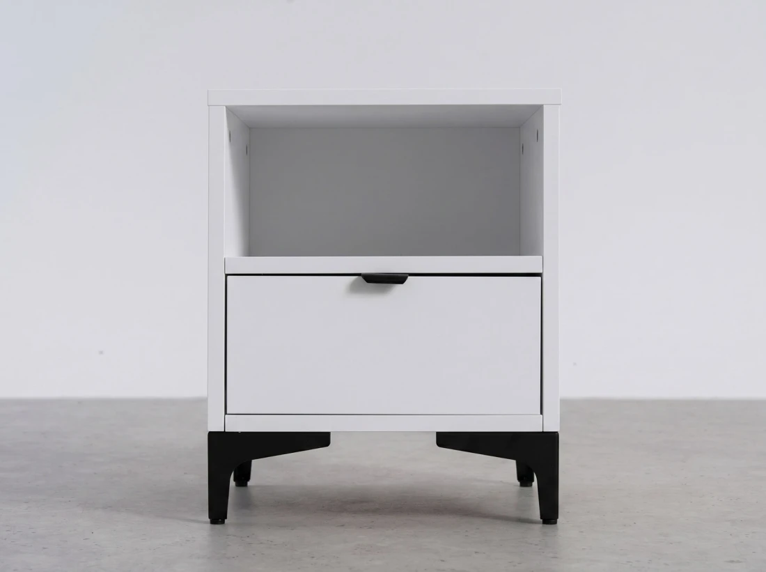 Comodino 38x47 cm Nobio bianco