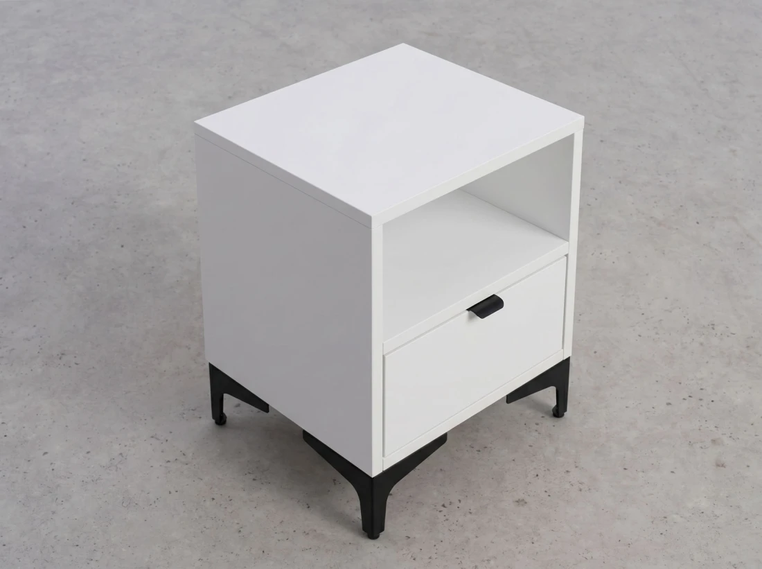 Comodino 38x47 cm Nobio bianco