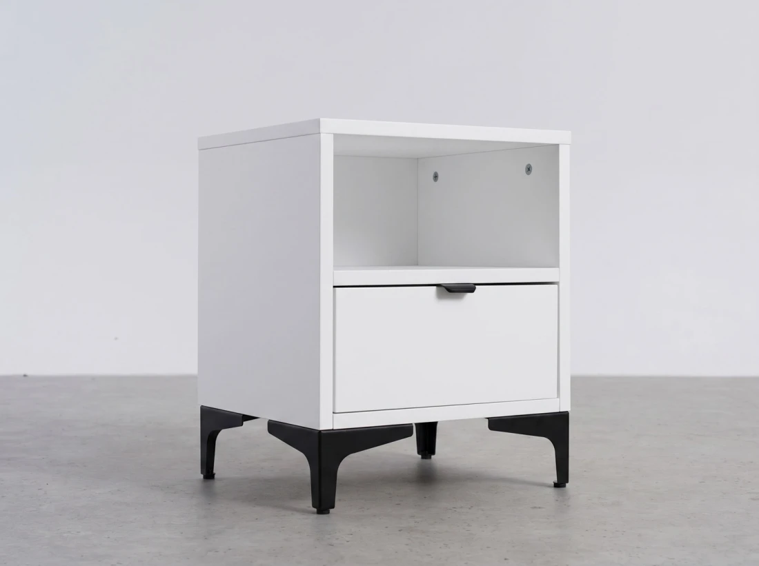 Comodino 38x47 cm Nobio bianco