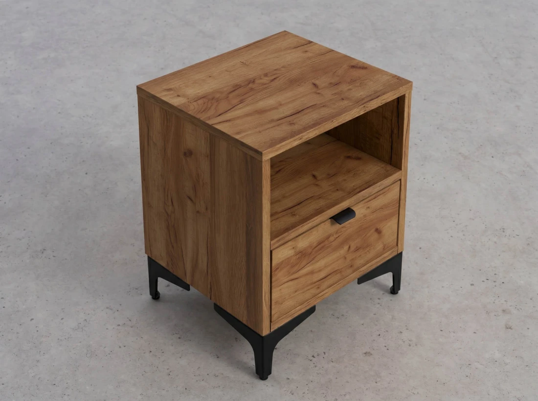 Comodino 38x47 cm Nobio rovere artigianale