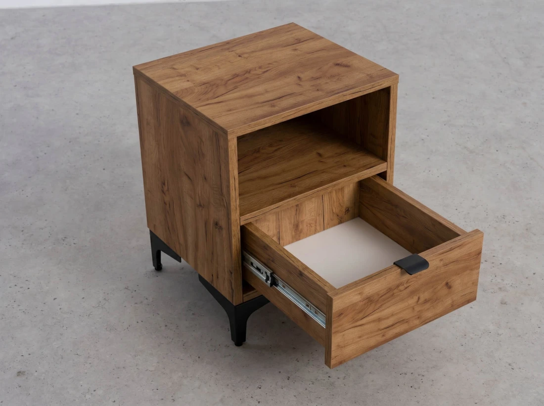 Comodino 38x47 cm Nobio rovere artigianale