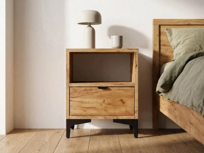 Comodino 38x47 cm Nobio rovere artigianale