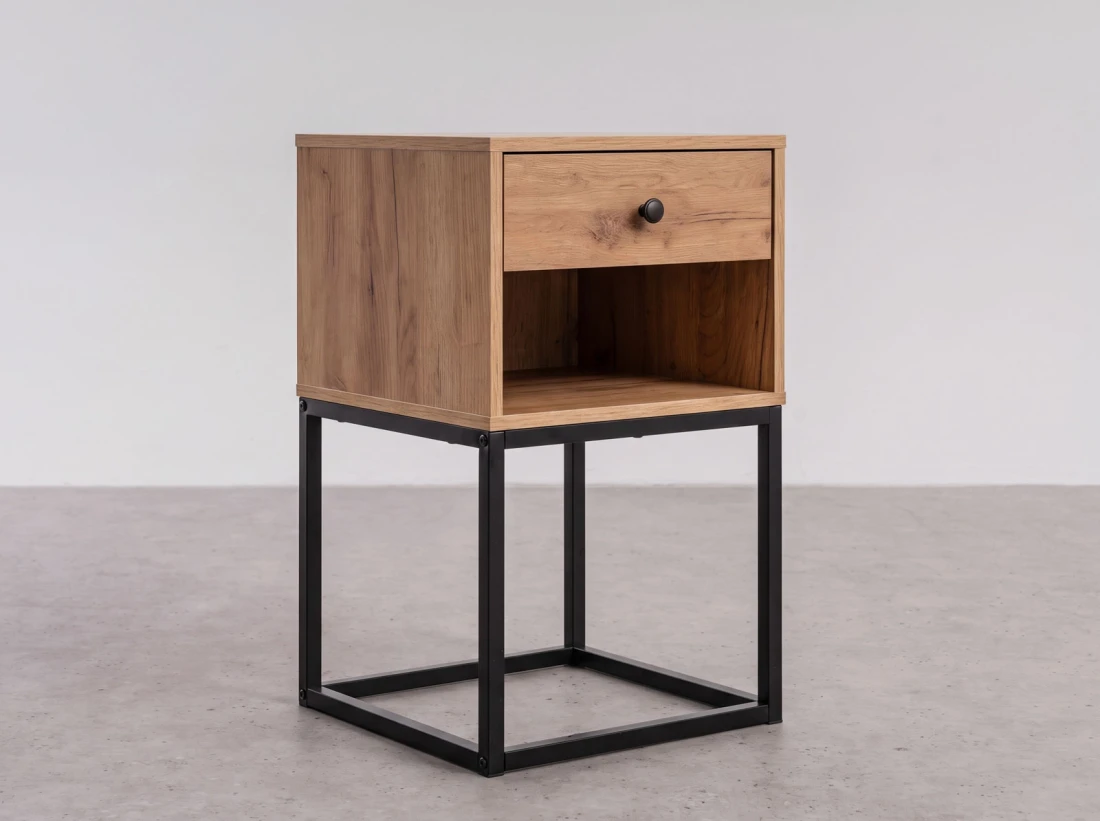 Comodino 1S Modu rovere artigianale