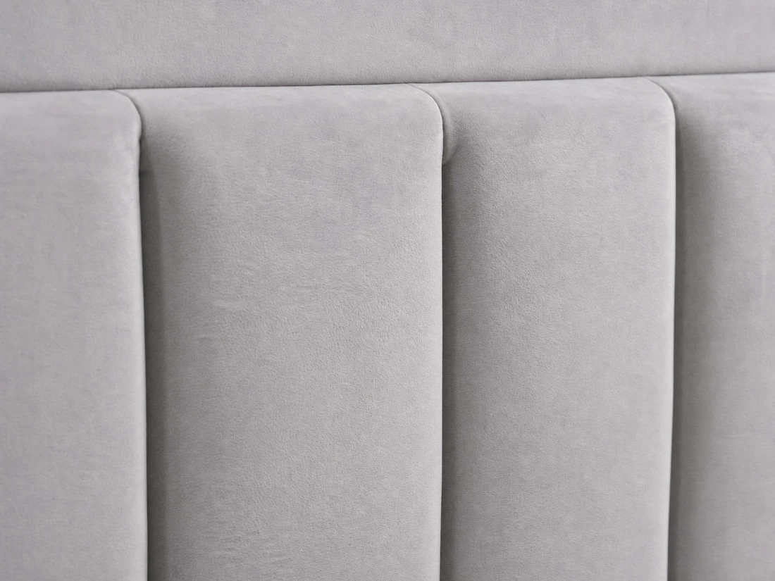 Letto matrimoniale 120x200 imbottito con contenitore TOP line 9 Bluvel 03 Grigio